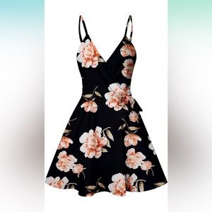 Black floral dress